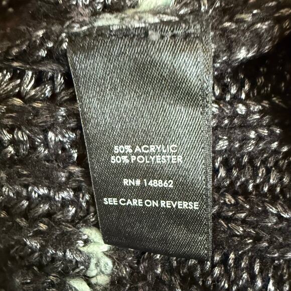 Torrid Chunky Pullover Hooded Raglan Sweater Gray Rainbow Stripe 2 2X - Picture 9 of 9